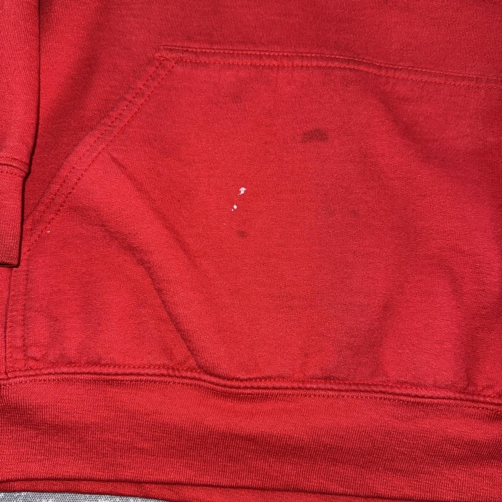 Gildan Hoodie Mens XL Red H-E-B Polar Bear Graphic Fleece Pullover Sweatshirt - Picture 6 of 13